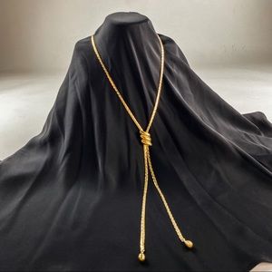 Goldette Signed Adjustable Pendant Chain Necklace 18in